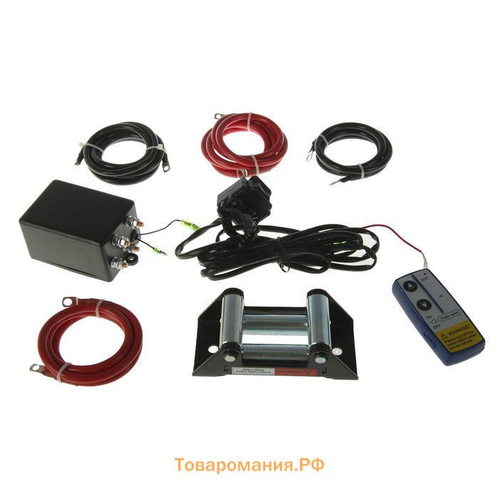 Лебедка электрическая ТУНДРА, 12V, 4500 lb (2 т), 2 л.с., до 6 м/мин, 6.5 мм × 10 м