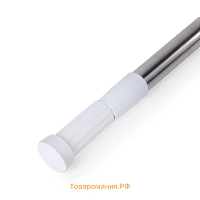 Карниз для ванной , телескопический, 130-240 см, стальной