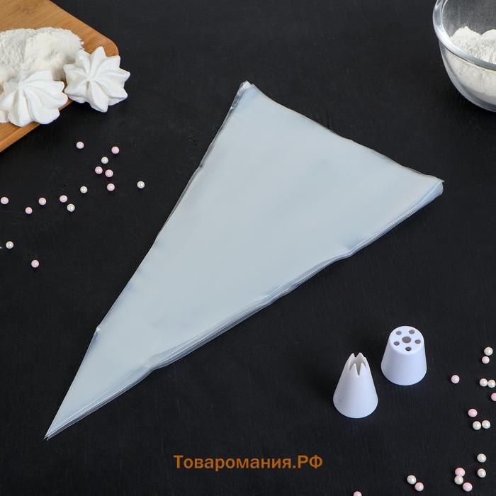 Набор кондитерский , 10 предметов: 8 мешков, 2 насадки 21.5×10.5×4.5 см