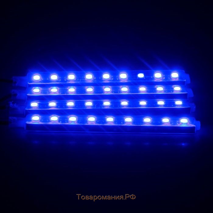 Подсветка салона 9 LED-5050, 14 см, пульт, светомузыка, мультисвет RGB, 4 шт