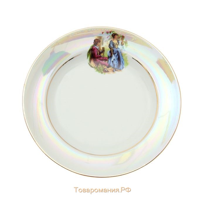 Тарелка фарфоровая «Мадонна», d=24 см, белая