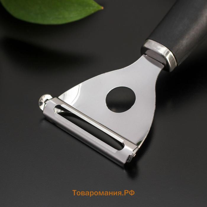 Овощечистка  Blade, 18 см, ручка soft - touch, чёрная