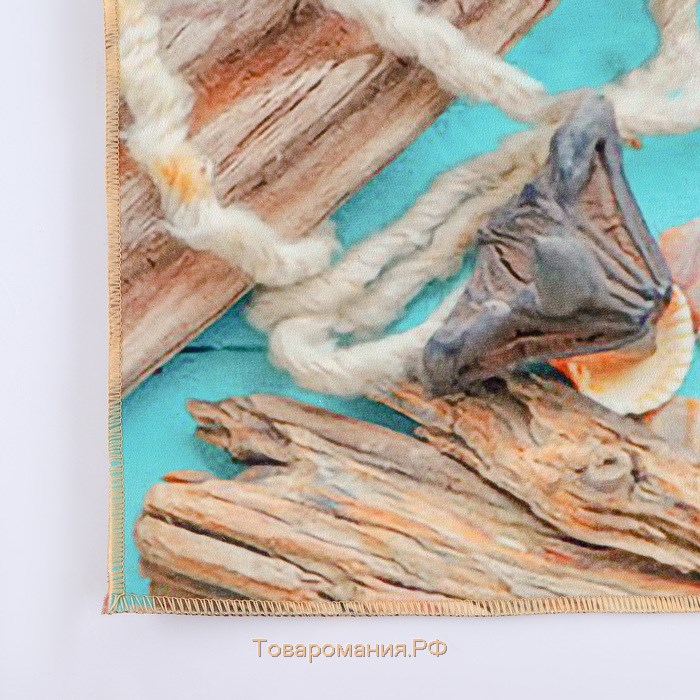 Набор ковриков для ванной и туалета  «Ракушки», 2 шт: 40×45, 45×75 см