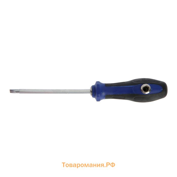 Отвертка комбинированная ТУНДРА, 3 в 1, магнит, двухкомпонентная рукоятка, PH2/SL6×125 мм