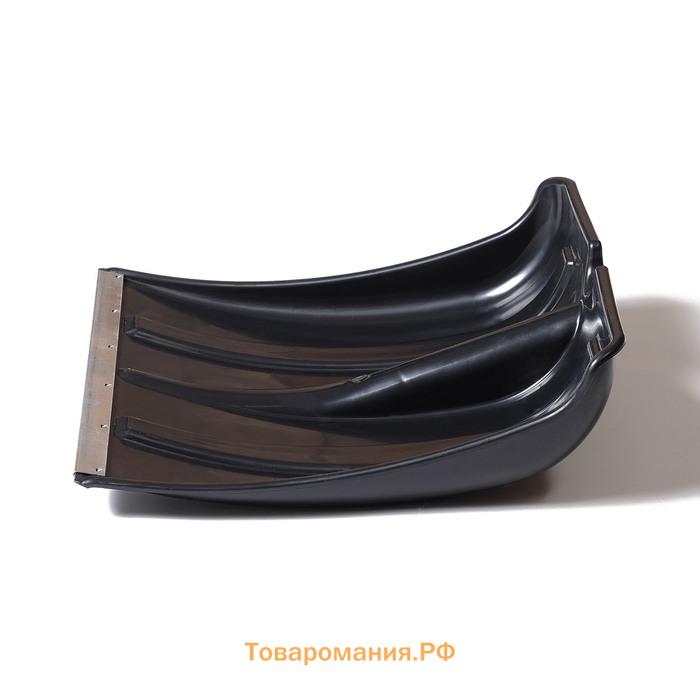 Ковш лопаты для уборки снега, 380×360 мм, пластик, оцинкованная планка, тулейка 30 мм, «Снежок»