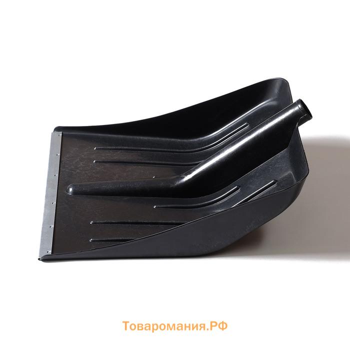 Ковш лопаты для уборки снега, 410×400 мм, пластик, оцинкованная планка, тулейка 32 мм, «Тульская»