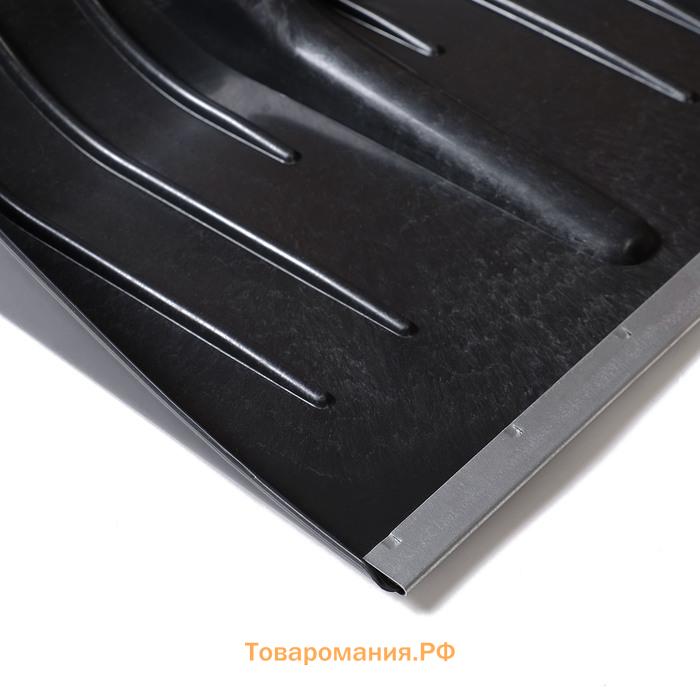 Ковш лопаты для уборки снега, 410×400 мм, пластик, оцинкованная планка, тулейка 32 мм, «Тульская»