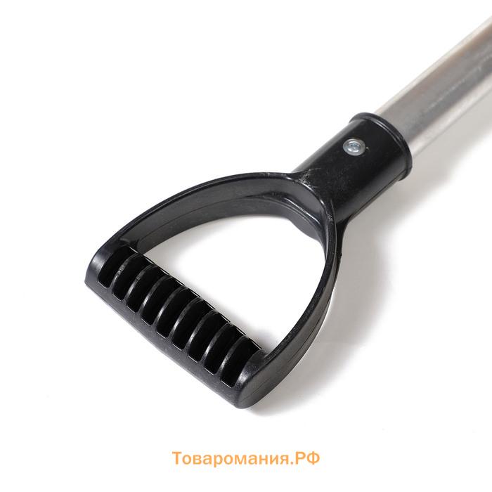 Лопата для уборки снега, пластиковый ковш 480×360 мм, алюминиевая планка, алюминиевый черенок, «Циклон»