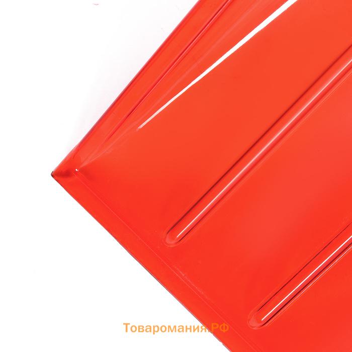 Ковш лопаты для уборки снега, 430×420 мм, поликарбонат, без планки, тулейка 36 мм, МИКС