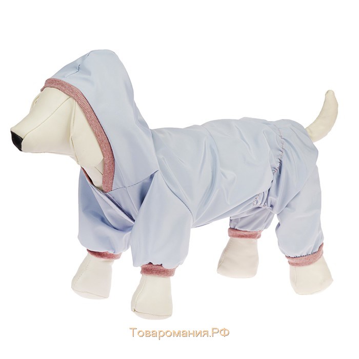 Комбинезон для животных, без подклада, 2XL (ДС 34-36, ОШ 34-36, ОГ 44-48 см), серый