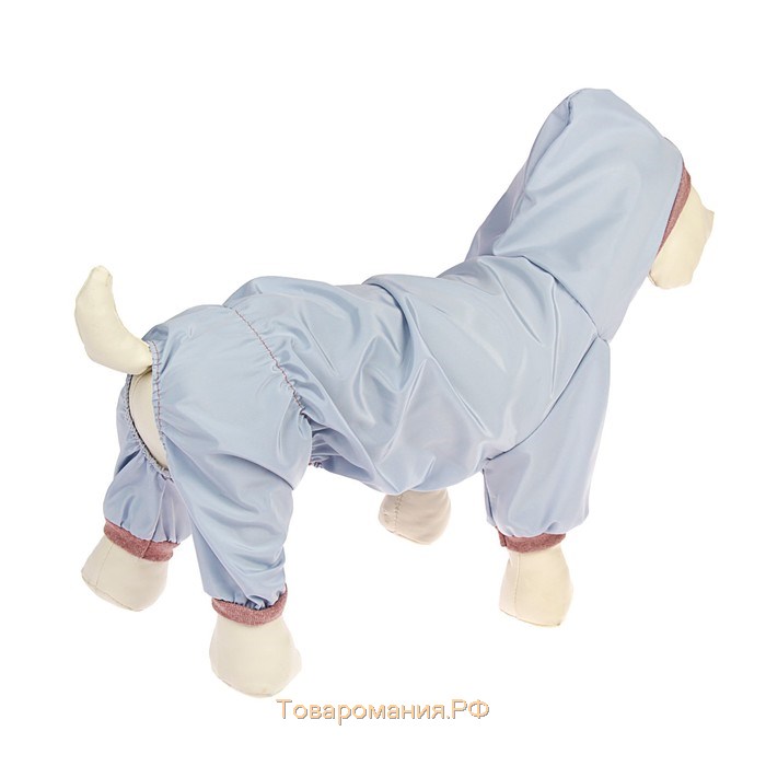 Комбинезон для животных, без подклада, 2XL (ДС 34-36, ОШ 34-36, ОГ 44-48 см), серый