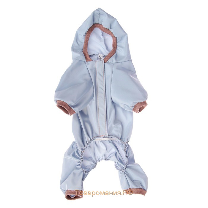 Комбинезон для животных, без подклада, 2XL (ДС 34-36, ОШ 34-36, ОГ 44-48 см), серый