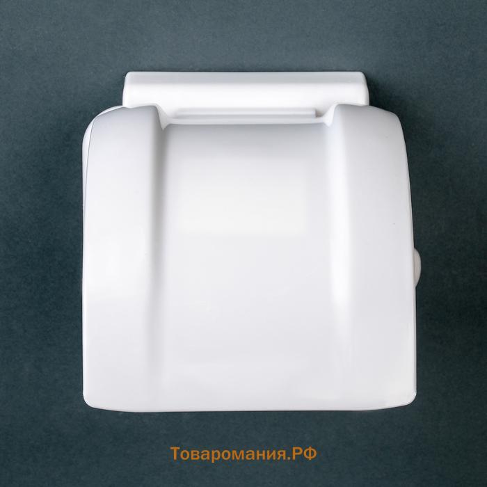 Держатель для туалетной бумаги IDEA, пластик, 6×17×4.5 см, белый