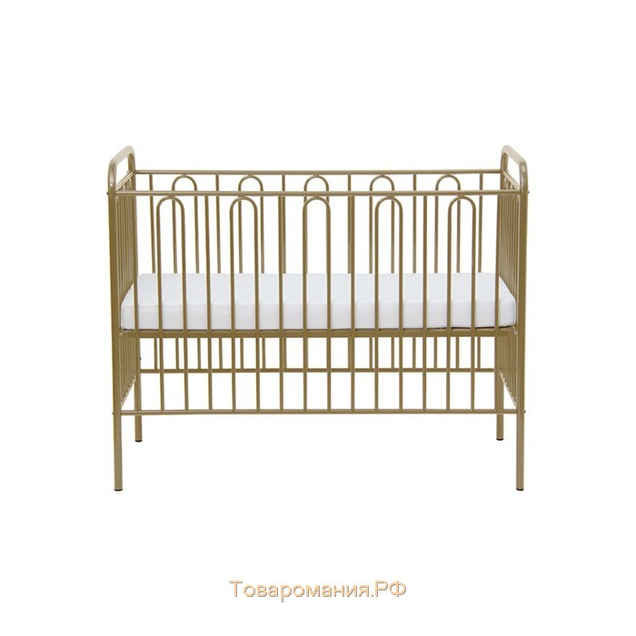 Детская кроватка Polini kids Vintage 110 металлическая, цвет бронзовый