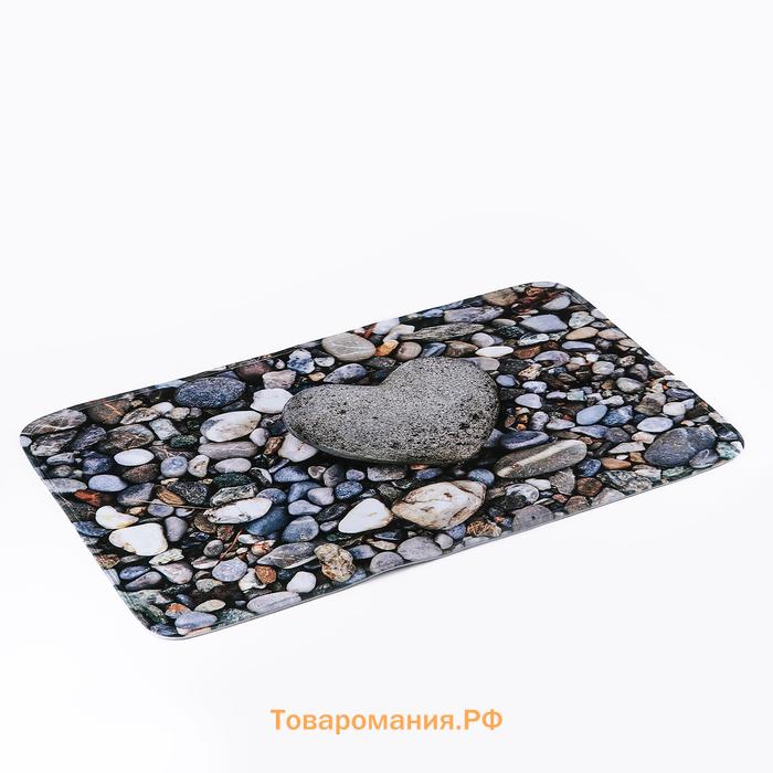 Коврики для ванной и туалета  «Галька», 2 шт., 40×50, 50×80 см