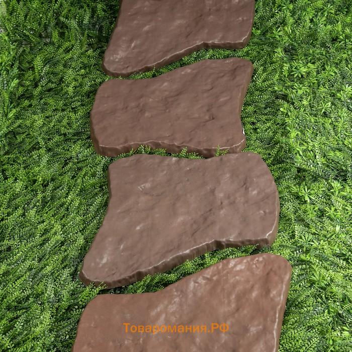 Модульное покрытие, 55 × 42 см, пластик, коричневый, «Камень № 1», 1 шт.