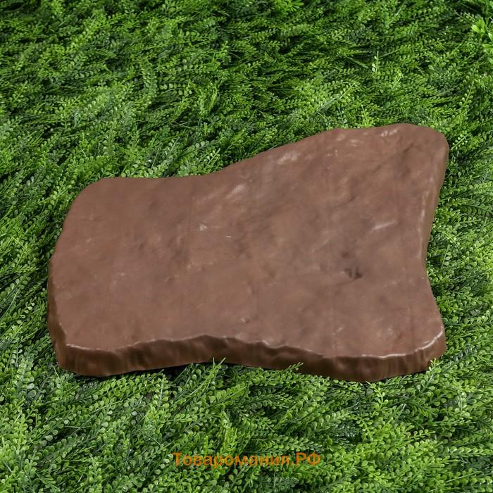 Модульное покрытие, 55 × 42 см, пластик, коричневый, «Камень № 1», 1 шт.