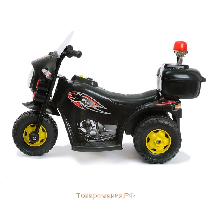 Электромобиль «Мотоцикл шерифа», цвет чёрный