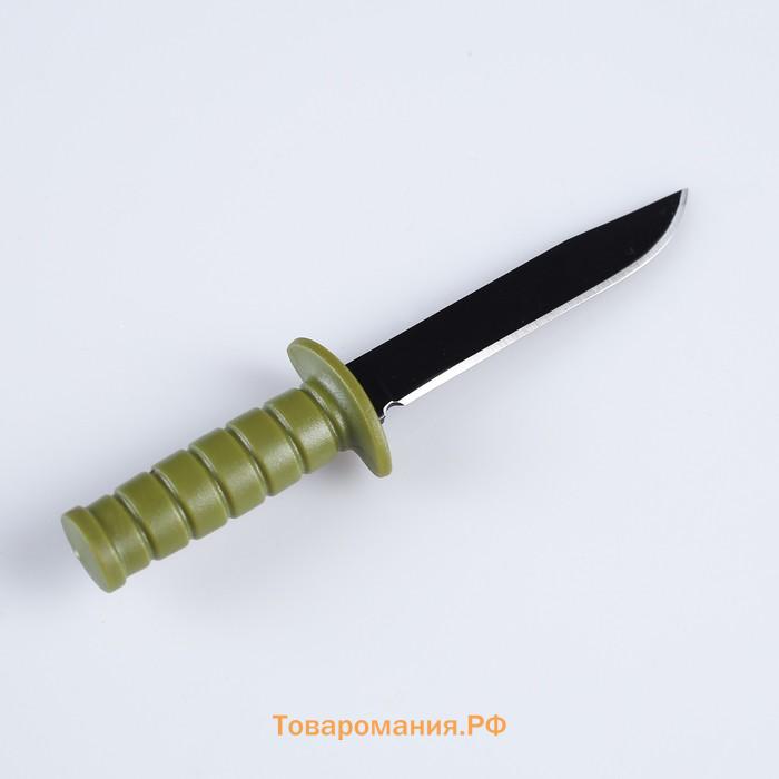 Нож-брелок "Аркелл" 9см, клинок 50мм/1,5мм, зеленый
