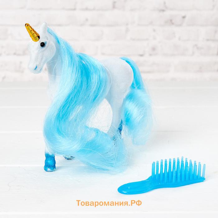 Лошадь «Единорог» с аксессуарами, цвета МИКС