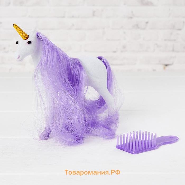 Лошадь «Единорог» с аксессуарами, цвета МИКС