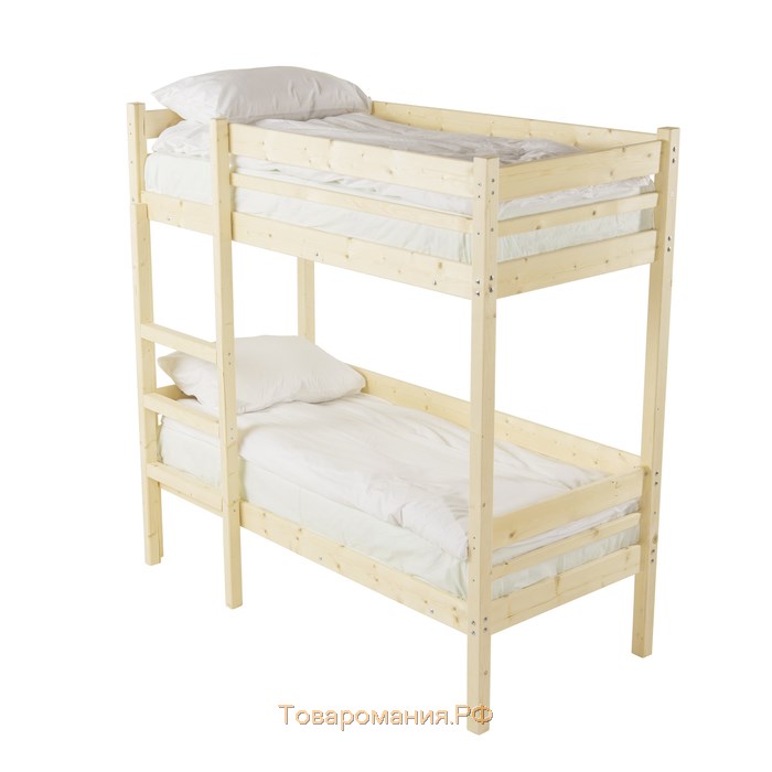 Детская двухъярусная кровать «Дональд», 700×1900, массив сосны, без покрытия
