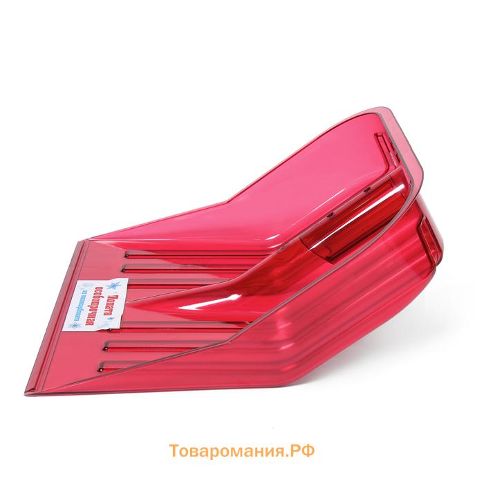Ковш лопаты для уборки снега, 430×420 мм, поликарбонат, без планки, тулейка 36 мм, красный