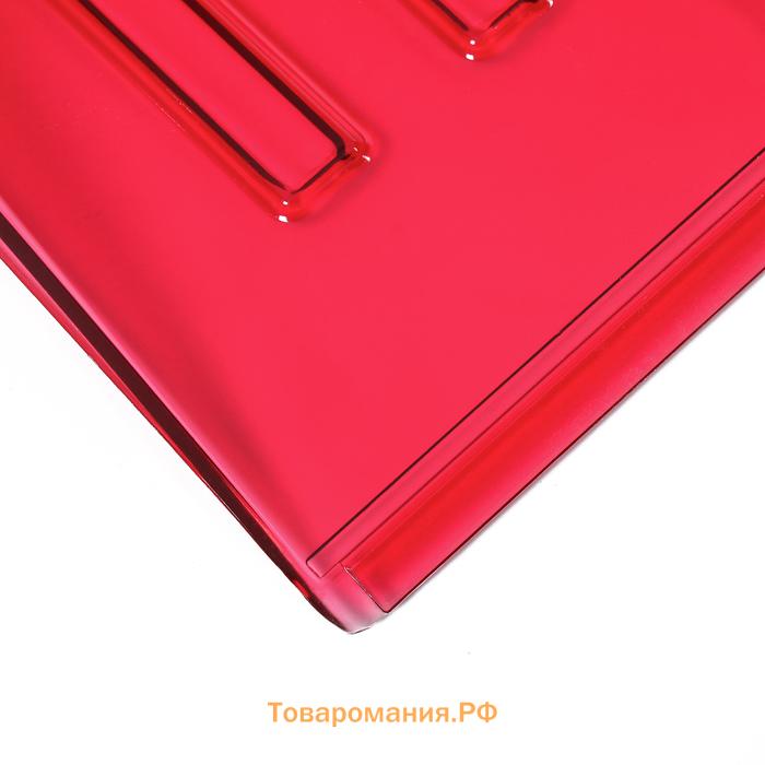 Ковш лопаты для уборки снега, 430×420 мм, поликарбонат, без планки, тулейка 36 мм, красный
