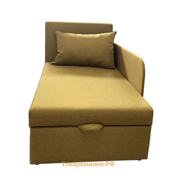 Диван кушетка NEXT NICE, со спальным местом 750×1950 мм, рогожка Mustard