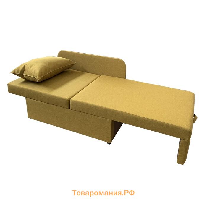 Диван кушетка NEXT NICE, со спальным местом 750×1950 мм, рогожка Mustard