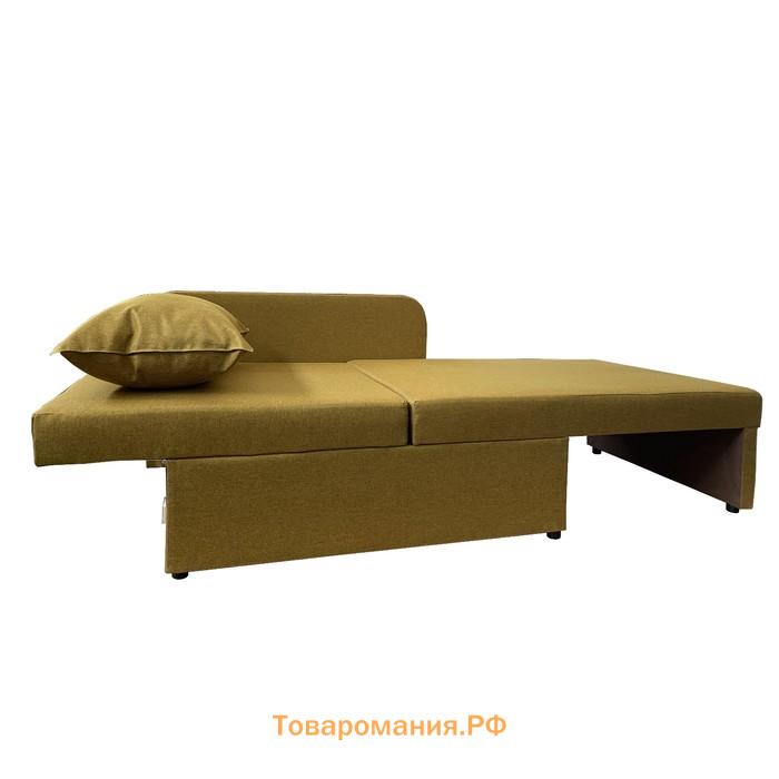 Диван кушетка NEXT NICE, со спальным местом 750×1950 мм, рогожка Mustard