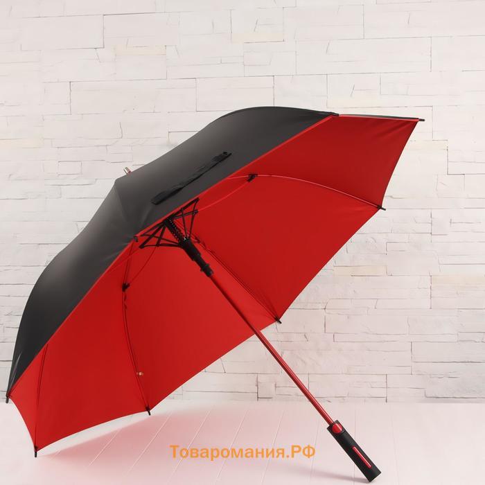 Зонт - трость полуавтоматический «Однотон», 8 спиц, R = 60 см, цвет МИКС
