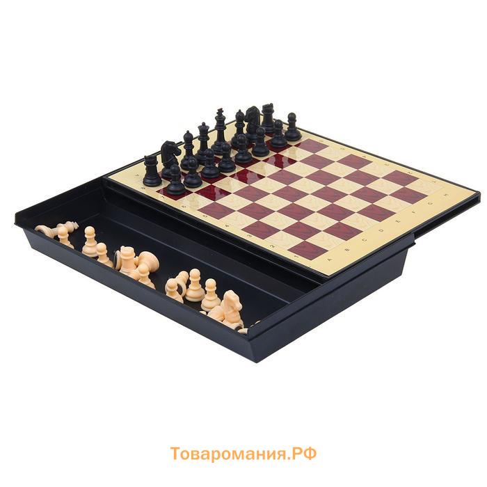Шахматы магнитные «Шахматы магнитные» с ящиком, пластиковые, 24×18 см