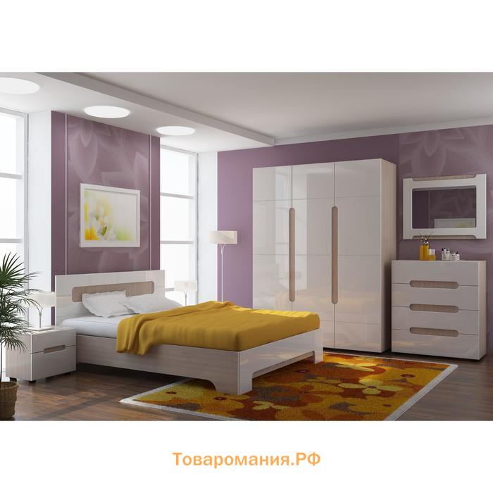 Тумба прикроватная «Палермо», 450×430×370 мм, цвет дуб сонома/белый глянец МДФ