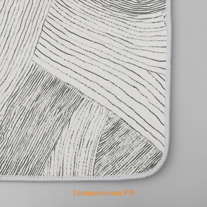 Коврики для ванной и туалета  «Тига», 2 шт., 50×80 см, 50×40 см, форма МИКС
