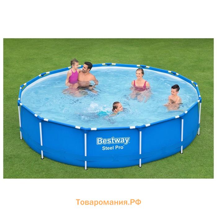 Бассейн каркасный Steel Pro 396 х 84 см, с фильтр-насосом 220V, 2006 л/ч, 5612Е Bestway