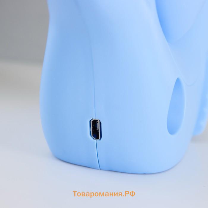 Настольная лампа "Дельфин" LED 3Вт USB АКБ синий 14,5х5х28 см RISALUX