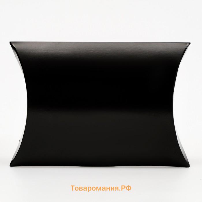 Коробка складная чёрная, 19×14×4 см