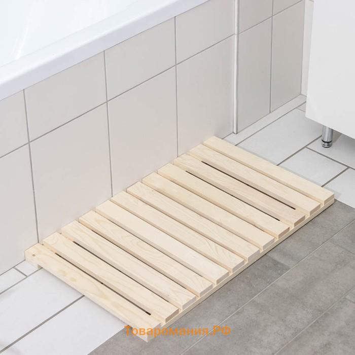Решётка в ванную комнату под ноги, 70×42×3 см