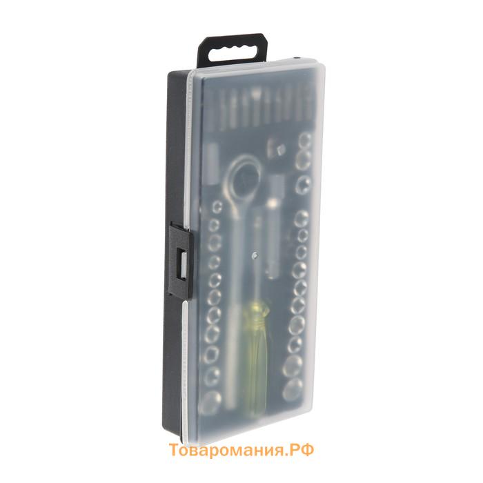 Набор инструментов в кейсе ТУНДРА, универсальный, 1/4" и 3/8", 40 предметов