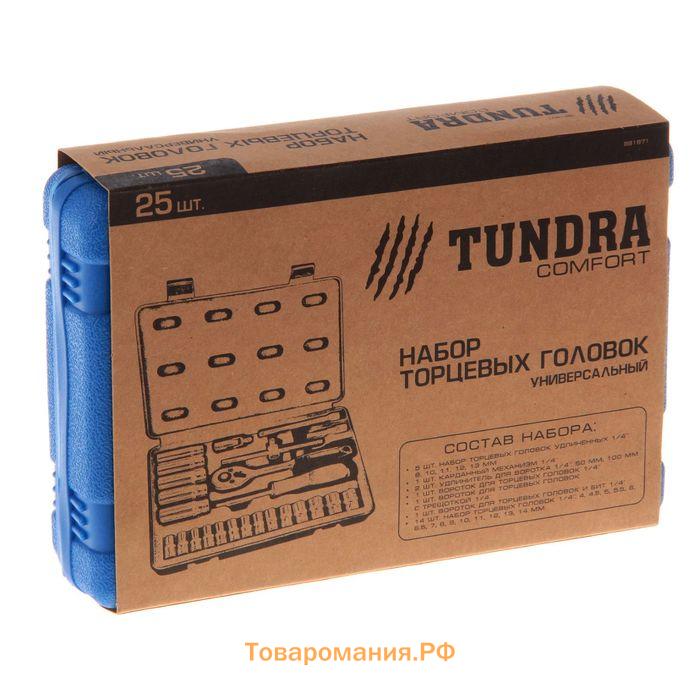 Набор инструментов в кейсе ТУНДРА, автомобильный, 1/2", 12 предметов