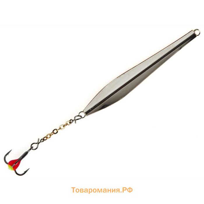 Блесна вертикальная зимняя Lucky John DOUBLE BLADE с цепочкой и тройником, 5.5 см CS блистер