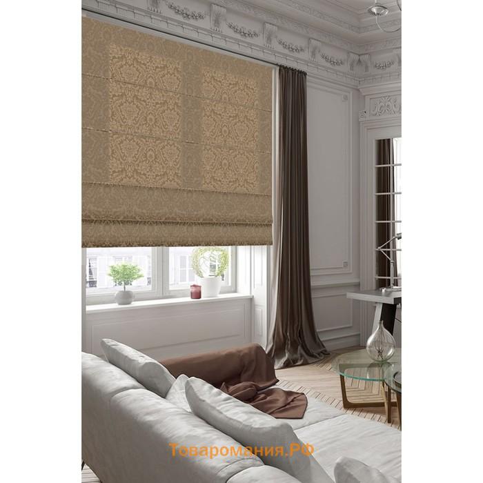 Римские шторы «Эмоджи», 100х160 см, цвет коричневый