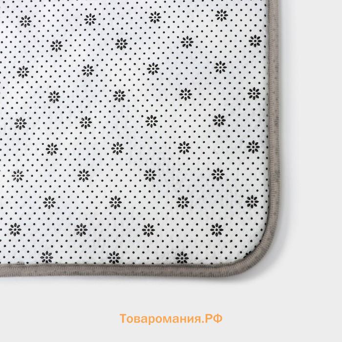 Коврик для ванной и туалета  «Галька», 40×60 см, цвет серый