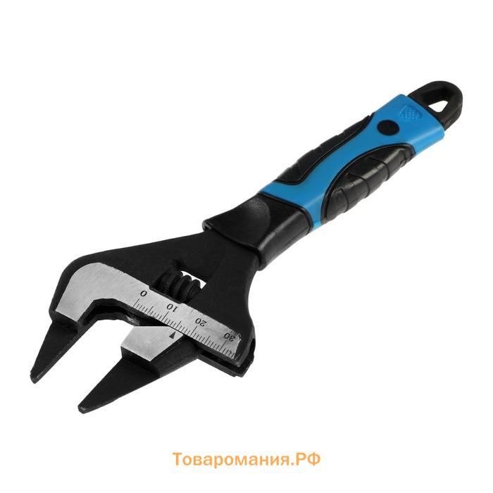 Ключ разводной с очень тонкими губками ТУНДРА, 2К рукоятка, толщина 2.5 мм, до 34 мм, 150 мм