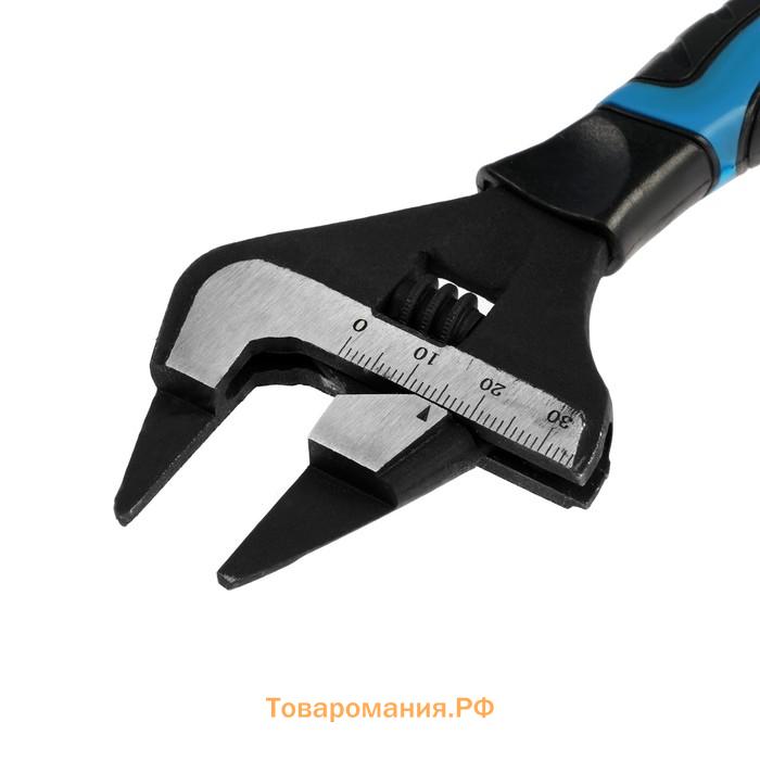 Ключ разводной с очень тонкими губками ТУНДРА, 2К рукоятка, толщина 2.5 мм, до 34 мм, 150 мм