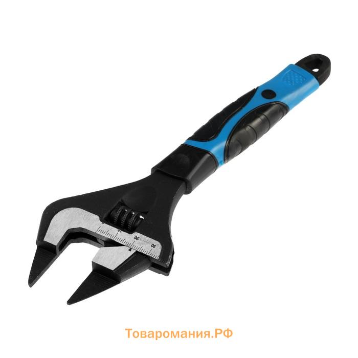 Ключ разводной с очень тонкими губками ТУНДРА, 2К рукоятка, толщина 2.5 мм, до 38 мм, 200 мм