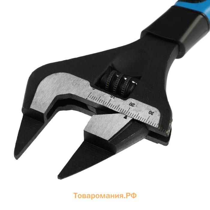 Ключ разводной с очень тонкими губками ТУНДРА, 2К рукоятка, толщина 2.5 мм, до 38 мм, 200 мм