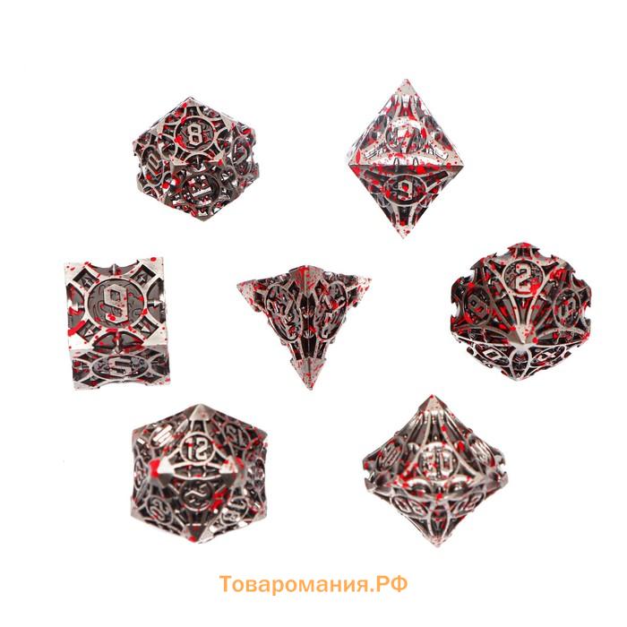 Набор кубиков для ДнД, 7 шт., кровавые