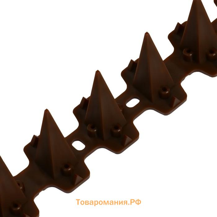 Отпугиватель для птиц, 33×10 см, шипы противоприсадные 39 шт., 3 ряда, Greengo